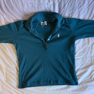Juicy Couture Blue Polo Shirt with Long Sleeves